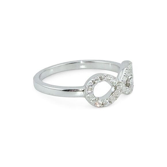 Sterling Silver Infinity CZ Ring - Picture 5 of 6
